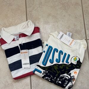 Gymboree Kids Polo and Graphic Tee - Red, White, Blue